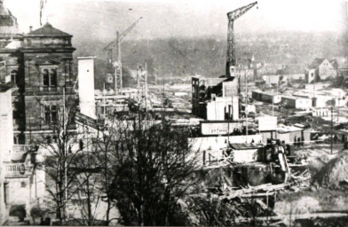 Stadtarchiv Weimar, 60 10-5/24, Blick auf die Baustelle des »Gauforums« , 1939