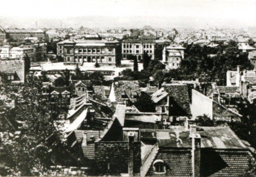 Stadtarchiv Weimar, 60 10-5/25, Blick von der Jakobskirche auf Erbgroßherzogliches Museum, um 1900