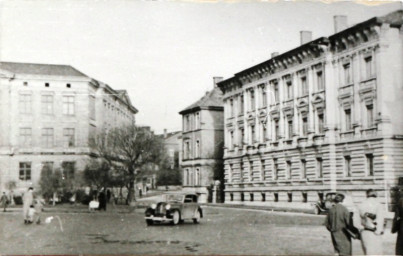 Stadtarchiv Weimar, 60 10-5/25, Blick vom Rathenauplatz zur Brennerstraße, um 1940