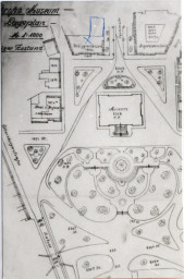 Stadtarchiv Weimar, 60 10-5/25, Lageplan Großherzogliches Museum, Maßstab 1:1000, ohne Datum