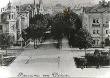 Stadtarchiv Weimar, 60 10-5/25, Blick vom Bahnhof in die Sophienstraße , um 1900