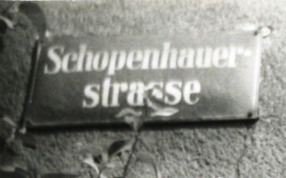 Stadtarchiv Weimar, 60 10-5/25, Straßenschild "Schopenhauerstrasse", ohne Datum