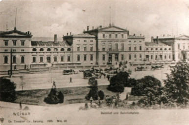 Stadtarchiv Weimar, 60 10-5/25, Bahnhof und Bahnhofsplatz, 1913