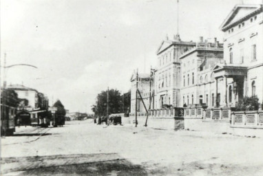 Stadtarchiv Weimar, 60 10-5/25, Blick in die Paulinenstraße, heute Schopenhauerstraße, um 1900