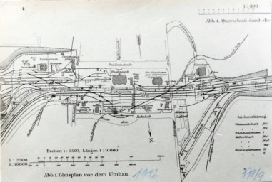 Stadtarchiv Weimar, 60 10-5/25, Auszug aus einem Lageplan des Bahnhofs Weimar, 1912