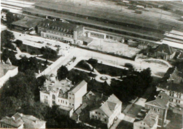 Stadtarchiv Weimar, 60 10-5/25, Blick auf den neuen Bahnhof , 1920