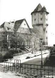 Stadtarchiv Weimar, 60 10-5/25, Blick von der oberen Friedrich-Ebert-Straße auf die Bahnstraße, 1970