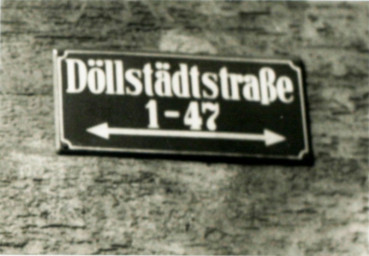 Stadtarchiv Weimar, 60 10-5/26, Straßenschild "Döllstädtstraße", ohne Datum