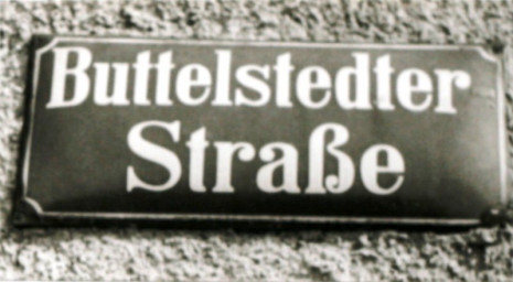 Stadtarchiv Weimar, 60 10-5/26, Straßenschild "Buttelstedter Straße", ohne Datum