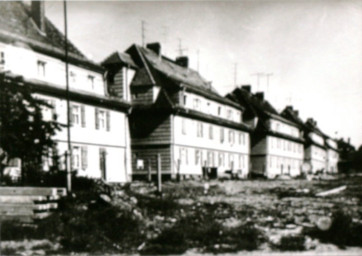 Stadtarchiv Weimar, 60 10-5/26, Blick auf die Bebauung der Arbeiterwohnsiedlung Landfried, um 1920