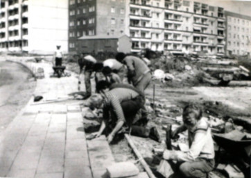 Stadtarchiv Weimar, 60 10-5/26, Blick auf die Bonhoefferstraße ???, 1978