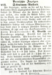 Stadtarchiv Weimar, 60 10-5/28, Artikel des Vorstandes des Schwimmvereins, ohne Datum