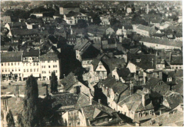 Stadtarchiv Weimar, 60 10-5/3 Bd. 1, Blick vom Schlossturm in Richtung Westen, um 1960