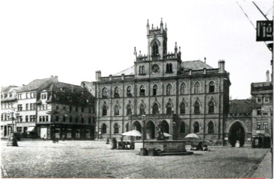 Stadtarchiv Weimar, 60 10-5/3 Bd. 1, Blick auf den Markt, um 1900