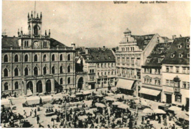 Stadtarchiv Weimar, 60 10-5/3 Bd. 1, Blick auf den Markt, um 1910