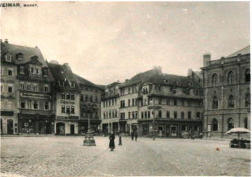 Stadtarchiv Weimar, 60 10-5/3 Bd. 1, Blick vom Markt in Richtung Südwesten, um 1900