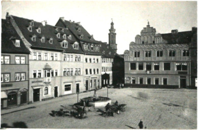 Stadtarchiv Weimar, 60 10-5/3 Bd. 1, Blick vom Rathaus auf den Markt , um 1900