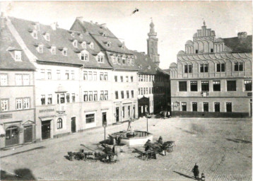 Stadtarchiv Weimar, 60 10-5/3 Bd. 1, Blick vom Rathaus auf den Markt, um 1900