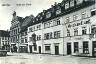 Stadtarchiv Weimar, 60 10-5/3 Bd. 1, Blick auf die Marktnordseite, um 1910