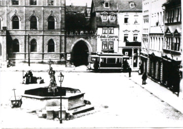 Stadtarchiv Weimar, 60 10-5/3 Bd. 2, Blick auf den Neptunbrunnen, um 1900