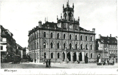 Stadtarchiv Weimar, 60 10-5/3 Bd. 2, Blick auf das Rathaus, um 1900