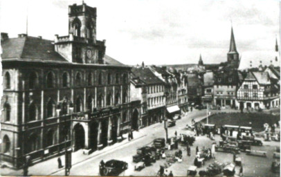 Stadtarchiv Weimar, 60 10-5/3 Bd. 2, Blick auf den Markt, um 1960