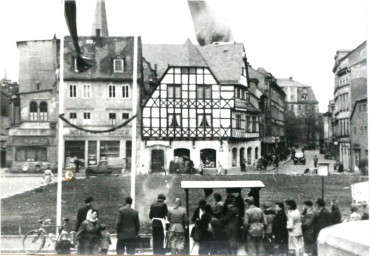 Stadtarchiv Weimar, 60 10-5/3 Bd. 2, Blick vom Markt in die Dimitroffstraße, 1955