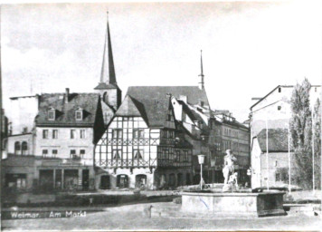 Stadtarchiv Weimar, 60 10-5/3 Bd. 2, Blick vom Markt in die Dimitroffstraße, um 1960