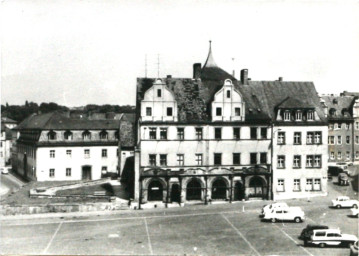 Stadtarchiv Weimar, 60 10-5/3 Bd. 2, Blick vom Rathaus auf den Markt, um 1960