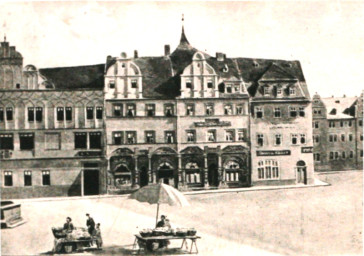 Stadtarchiv Weimar, 60 10-5/3 Bd. 2, Blick vom Rathaus auf den Markt, um 1900