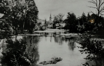 Stadtarchiv Weimar, 60 10-5/30 Bd. 1, Blick aus Frorieps Garten zum Bertuchhaus, ohne Datum