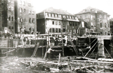 Stadtarchiv Weimar, 60 10-5/30 Bd.2, Blick auf die Baustelle zum Neubau der Weimarhalle, um 1930