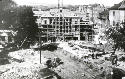 Stadtarchiv Weimar, 60 10-5/30 Bd.2, Blick auf die Baustelle zum Neubau der Weimarhalle, um 1931