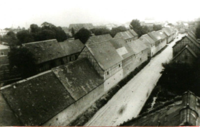 Stadtarchiv Weimar, 60 10-5/31 Bd.1, Blick auf die Scheunenstraße (heutige Coudraystraße), wohl 1910