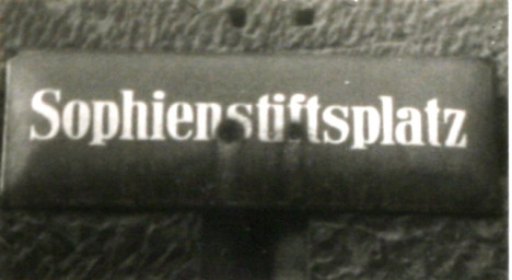 Stadtarchiv Weimar, 60 10-5/31 Bd.1, Straßenschild "Sophienstiftsplatz", ohne Datum