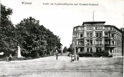 Stadtarchiv Weimar, 60 10-5/31 Bd.1, Blick auf den Sophienstiftsplatz, um 1900