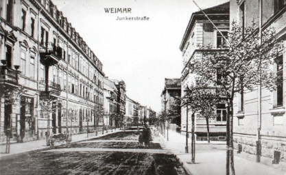 Stadtarchiv Weimar, 640/51, Blick in die Junkerstraße, um 1907