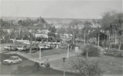 Stadtarchiv Weimar, 60 10-5/33, Blick von der Windmühlenstraße 19/21 nach Norden über Weimar, vor 1990