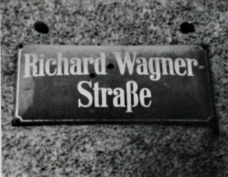 Stadtarchiv Weimar, 60 10-5/33, Straßenschild "Richard Wagner Straße", ohne Datum