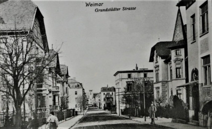 Stadtarchiv Weimar, 60 10-5/33, Blick aus der Gutenbergstraße in die Richard-Wagner-Straße, um 1907