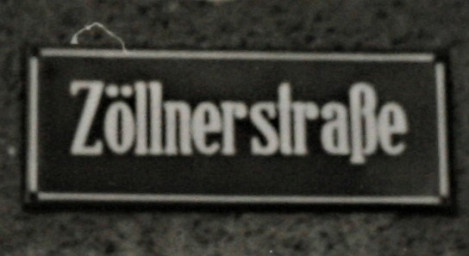 Stadtarchiv Weimar, 60 10-5/33, Straßenschild "Zöllnerstraße", ohne Datum