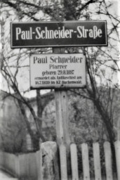 Stadtarchiv Weimar, 60 10-5/33, Straßenschild "Paul-Schneider-Straße", ohne Datum