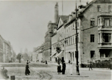 Stadtarchiv Weimar, 60 10-5/34, Blick vom Wielandplatz in die Kaiserin-Augusta-Straße, um 1900