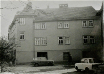Stadtarchiv Weimar, 60 10-5/34, Blick auf das Eckhaus Frauenplan 16/ Brauhausgasse 11, ohne Datum