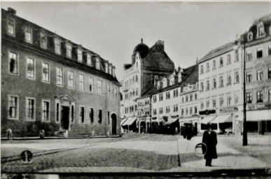 Stadtarchiv Weimar, 60 10-5/36, Blick auf den Goetheplatz, heutiger Frauenplan, um 1910