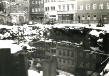 Stadtarchiv Weimar, 60 10-5/4, Blick auf die Baustelle Marktstraße 22, ohne Datum