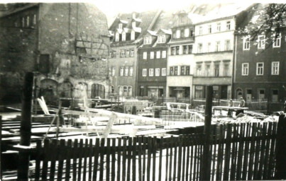 Stadtarchiv Weimar, 60 10-5/4, Blick auf die Baustelle Marktstraße 22, ohne Datum