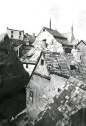 Stadtarchiv Weimar, 60 10-5/4, Blick über die Dächer der Schloßgasse , um 1980