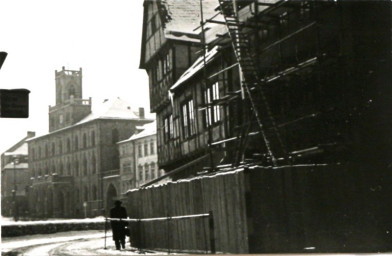 Stadtarchiv Weimar, 60 10-5/5, Blick von der Dimitroffstraße zum Markt, 1963