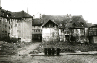 Stadtarchiv Weimar, 60 10-5/5, Blick von der Schloßgasse zum Bornberg , 1986